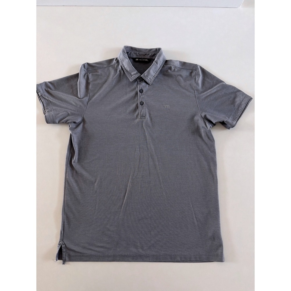 TravisMathew Mens Grey Short Sleeve Pique Golf Polo Shirt Size Large L